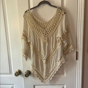 Kaktas Tan Crotchet Blouse